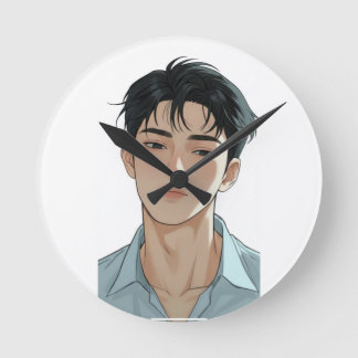 Jonge man in een zachte ronde klok