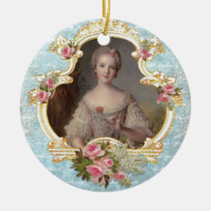 Jonge Marie Antoinette-kerstversiering Keramisch Ornament