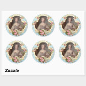 Jonge Marie Antoinette n Roze Rozen Stickers (Vel)