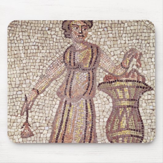 Jonge meid met bloemen muismat (Voorkant)