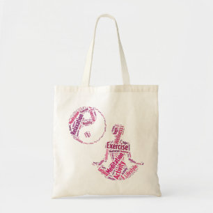 Jonge meisje dat yoga oefent onder het Yin Yang-sy Tote Bag