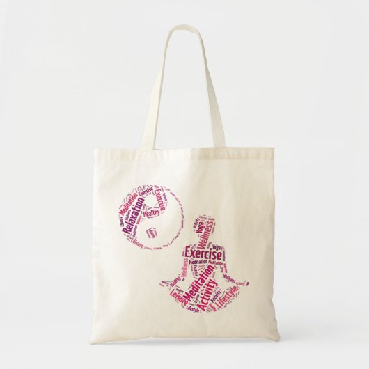 Jonge meisje dat yoga oefent onder het Yin Yang-sy Tote Bag (Voorkant)