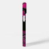 JONGE MEISJE MET VLOEREN ZWARTE PINKDAMASKAmethyst Case-Mate iPhone Case (Achterkant / Rechts)