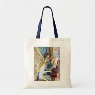 Jonge meisjes aan de piano van Pierre Renoir Tote Bag