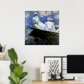 Jonge meisjes in de roeiboot poster (Thuiskantoor)