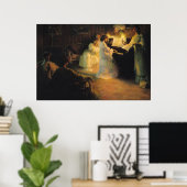 Jonge meisjes in een Piano, 1906 Poster (Thuiskantoor)