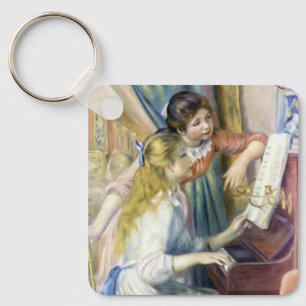 Jonge meisjes in Piano door Pierre Renoir Sleutelhanger