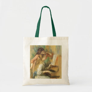 Jonge meisjes in Piano door Pierre Renoir Tote Bag
