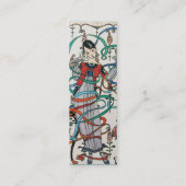 JONGE MEISJES MET KLORFUL RIBBON SWIRLS EN CUPID MINI VISITEKAARTJE (Achterkant)