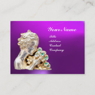 JONGE MEISJES MET STROMEN MONOGRAM Gold, Paars Visitekaartje