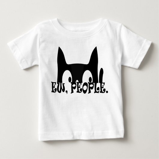 Jonge mensen Funny Black Cat Baby Shirt (Voorkant)