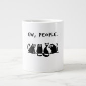 Jonge mensen Funny Meowy Black Cats Extra Grote Beker (Voorkant)