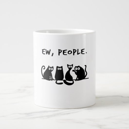 Jonge mensen Funny Meowy Black Cats Extra Grote Beker (Voorkant)