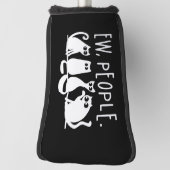 Jonge mensen Funny Meowy Black Cats Golfheadcover (Draai 90)