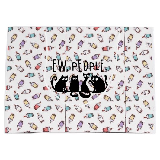 Jonge mensen Funny Meowy Black Cats Groot Cadeauzakje (Voorkant)