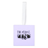 Jonge mensen Funny Meowy Black Cats Kubus Ornament (Voorkant)