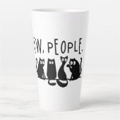 Jonge mensen Funny Meowy Black Cats Latte Mok (Voorkant)