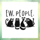 Jonge mensen Funny Meowy Black Cats Raamsticker (Vel 3)