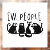 Jonge mensen Funny Meowy Black Cats Raamsticker (Vel 2)