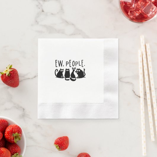 Jonge mensen Funny Meowy Black Cats Servet (Insitu)