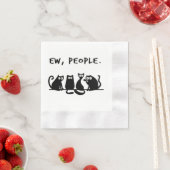 Jonge mensen Funny Meowy Black Cats Servet (Insitu)