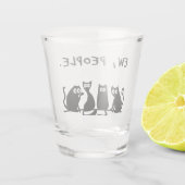 Jonge mensen Funny Meowy Black Cats Shot Glas (Achterkant)