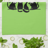 Jonge mensen Funny Meowy Black Cats Theedoek (Gevouwen)