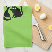 Jonge mensen Funny Meowy Black Cats Theedoek (Quarter Fold)