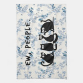 Jonge mensen Funny Meowy Black Cats Theedoek (Verticaal)