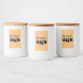 Jonge mensen Funny Meowy Black Cats Voedselcontainer Etiket (Flessen)