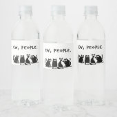 Jonge mensen Funny Meowy Black Cats Waterfles Etiket (Flessen)