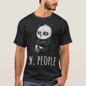 Jonge mensen Panda Introvert Antisociaal T-shirt (Voorkant)
