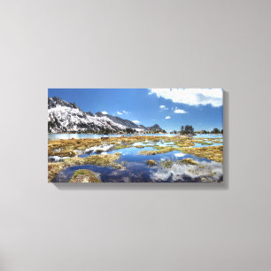 Jonge meren - Yosemite - Sierra Nevada - Bergen Canvas Afdruk