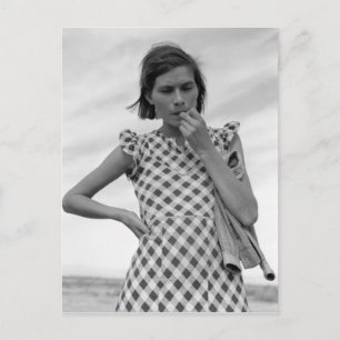 Jonge moeder in Californië 1937 Briefkaart