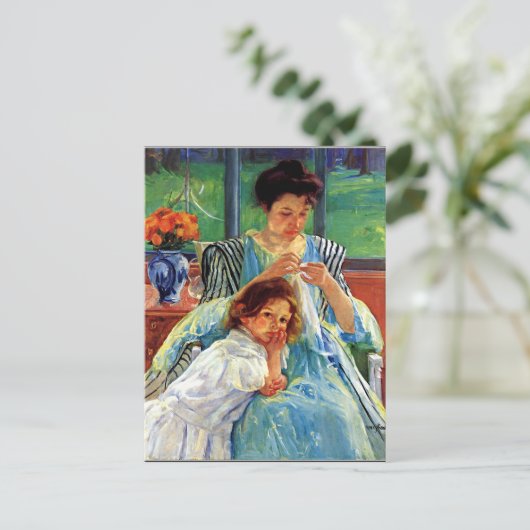 Jonge Moeder, kunstschilderkunst Briefkaart (Staand voorkant)