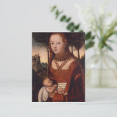 Jonge moeder met kind briefkaart (Staand voorkant)