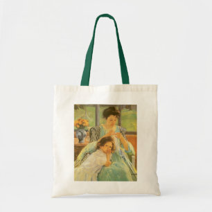 Jonge moeder naai door Mary Cassatt, kunst Tote Bag