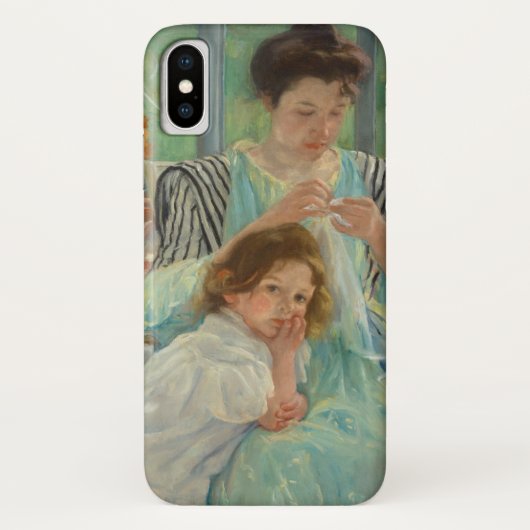 Jonge moeder naaien Case-Mate iPhone case (Achterkant)