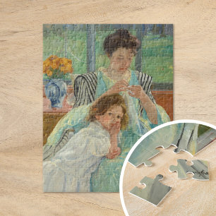 Jonge moeder naaien   Mary Cassatt Legpuzzel