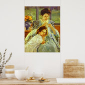Jonge moeder naaien poster (Keuken)