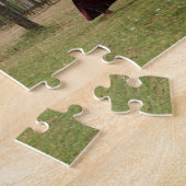 Jonge monnik en gebedsbanieren legpuzzel (Zijkant)