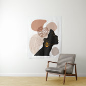 Jonge mooie afrikaanse amerikaanse vrouw wandkleed (In situ)