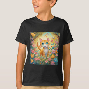 Jonge Mooie Kat Met Glanzende Ogen Sticker T-shirt