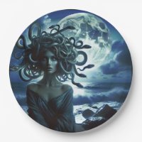 Jonge mooie Medusa bij de Maan & Oceaan