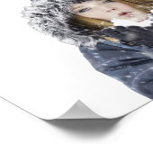 Jonge mooie meid in de winter poster (Hoek)
