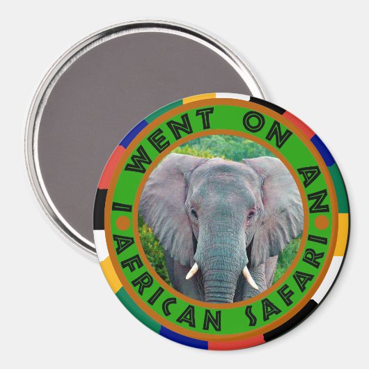 Jonge olifant safari magneet (Voorkant / Achterkant)
