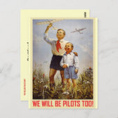 Jonge piloten briefkaart (Voorkant / Achterkant)