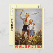 Jonge piloten briefkaart (Voorkant / Achterkant)