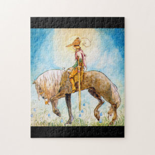 Jonge prins op een paard legpuzzel