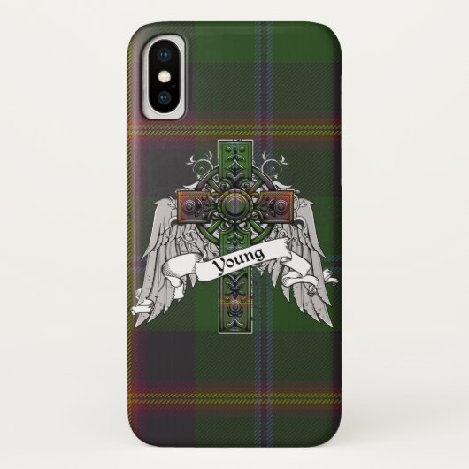 Jonge Tartan Kruis Case-Mate iPhone Case (Achterkant)